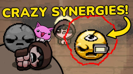 YouTube video: " This Modded Isaac Character Has 50+ Synergies!"